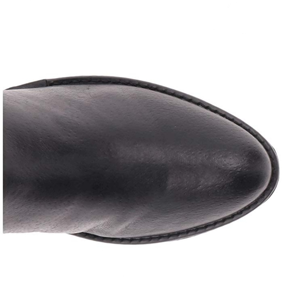 Corset-Style Steve Madden Black Leather Boots - Picture 6 of 8